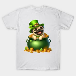 St Patricks Day Pug Dog T-Shirt